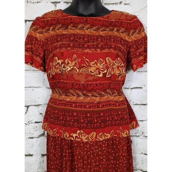 VINTAGE Cottage Core Coastal Grandma Maxi/Midi Dress - Picture 3 of 9